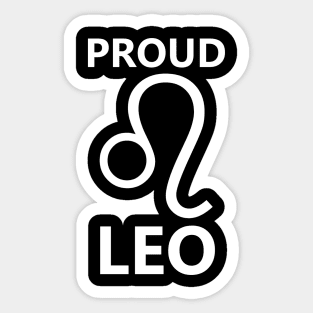 Proud Leo White Sticker